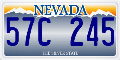 NV license plate 57C245