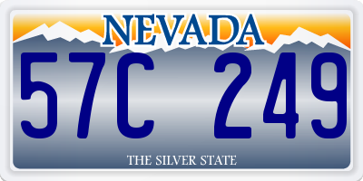 NV license plate 57C249