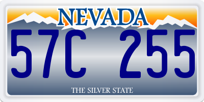 NV license plate 57C255