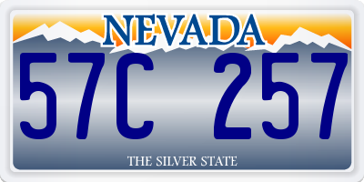 NV license plate 57C257