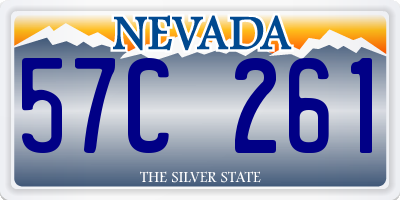 NV license plate 57C261
