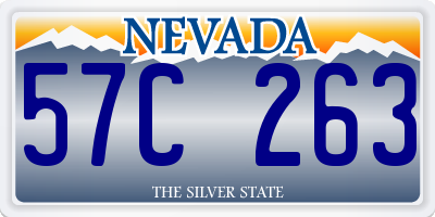 NV license plate 57C263