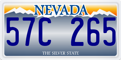 NV license plate 57C265