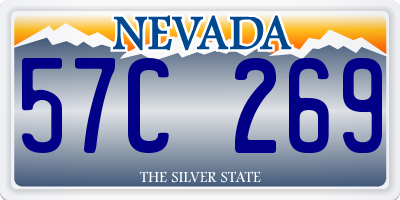 NV license plate 57C269