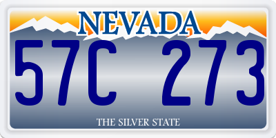 NV license plate 57C273