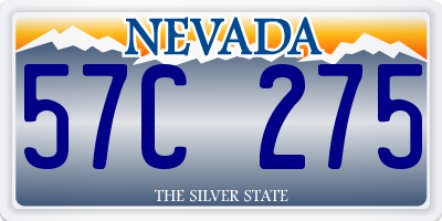 NV license plate 57C275