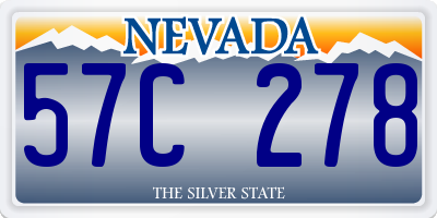 NV license plate 57C278