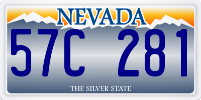 NV license plate 57C281