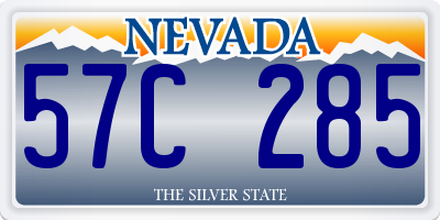 NV license plate 57C285