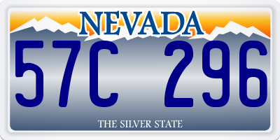NV license plate 57C296