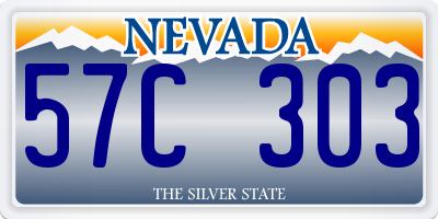 NV license plate 57C303