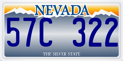 NV license plate 57C322