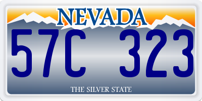 NV license plate 57C323
