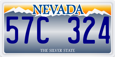 NV license plate 57C324