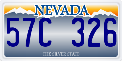 NV license plate 57C326