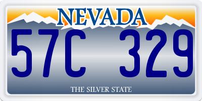 NV license plate 57C329