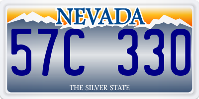 NV license plate 57C330