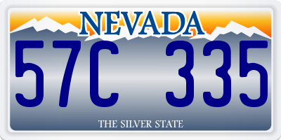 NV license plate 57C335