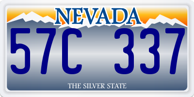 NV license plate 57C337