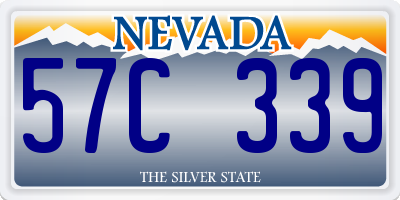 NV license plate 57C339