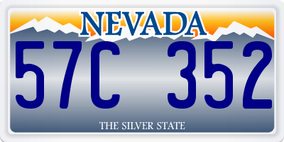 NV license plate 57C352