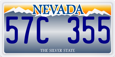 NV license plate 57C355