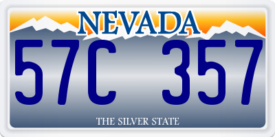 NV license plate 57C357