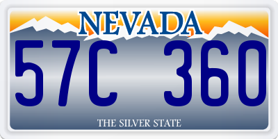 NV license plate 57C360