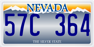 NV license plate 57C364