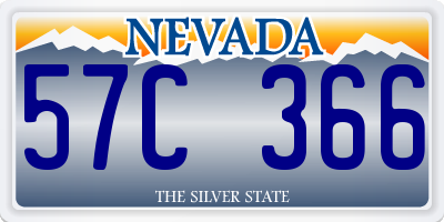 NV license plate 57C366