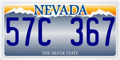 NV license plate 57C367