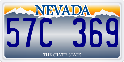 NV license plate 57C369