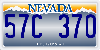 NV license plate 57C370