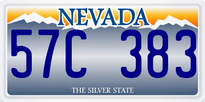 NV license plate 57C383