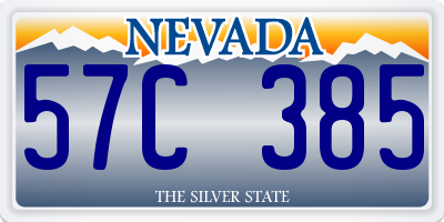 NV license plate 57C385