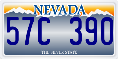 NV license plate 57C390