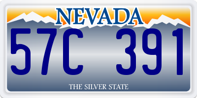 NV license plate 57C391