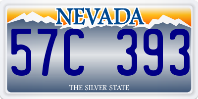 NV license plate 57C393