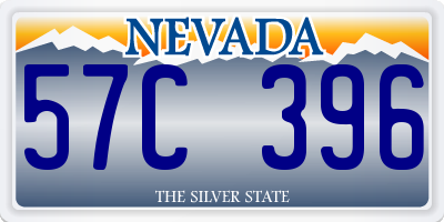 NV license plate 57C396