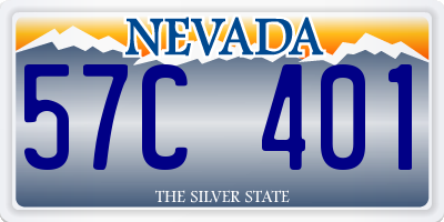 NV license plate 57C401