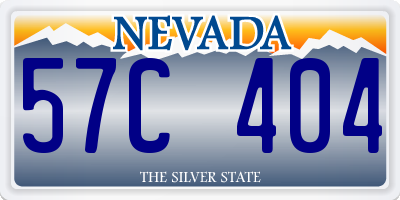 NV license plate 57C404