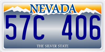 NV license plate 57C406