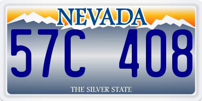 NV license plate 57C408