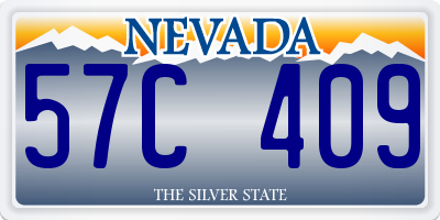 NV license plate 57C409