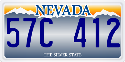 NV license plate 57C412