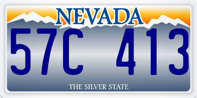 NV license plate 57C413