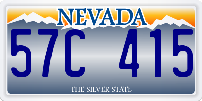 NV license plate 57C415