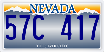 NV license plate 57C417