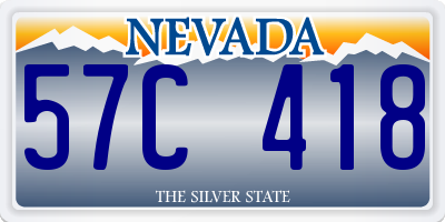 NV license plate 57C418
