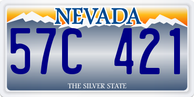 NV license plate 57C421